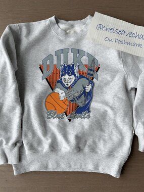 Vintage 90s Duke Blue Devils Basketball Sweatshirt, Retro Duke University Shirt